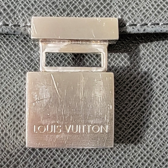 Louis Vuitton Angara Ardoise Taiga MB1023 Business Bag Leather - Picture 9 of 10